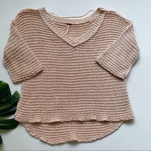 FREE PEOPLE | HIGH-LOW KNITTED | V NECK SWEATER K4